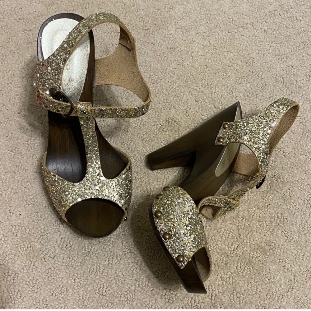 Texto Gold Sparkly Heels Size 36